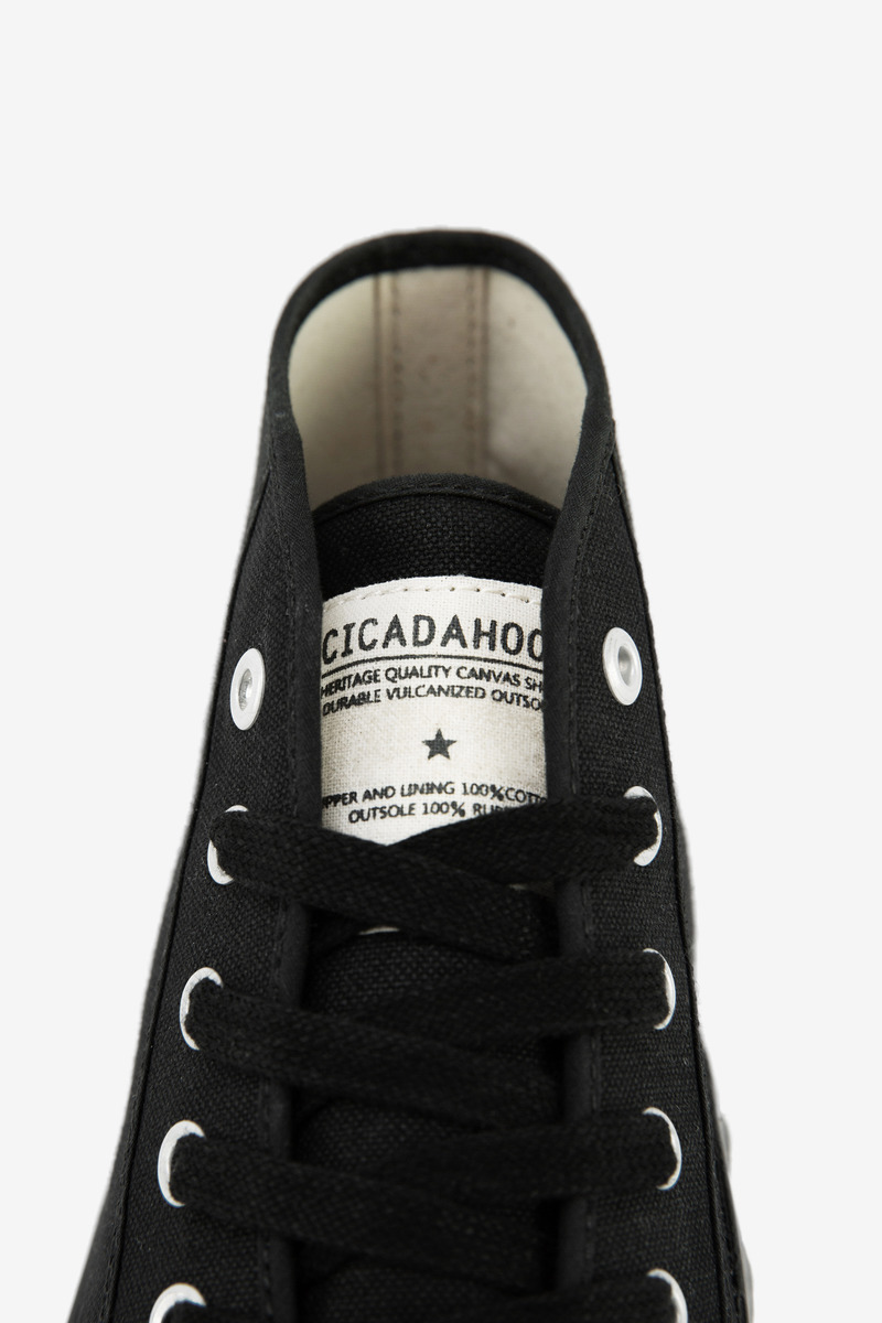 Okayama Canvas Vulcanized Shoes, high-top, all black-4