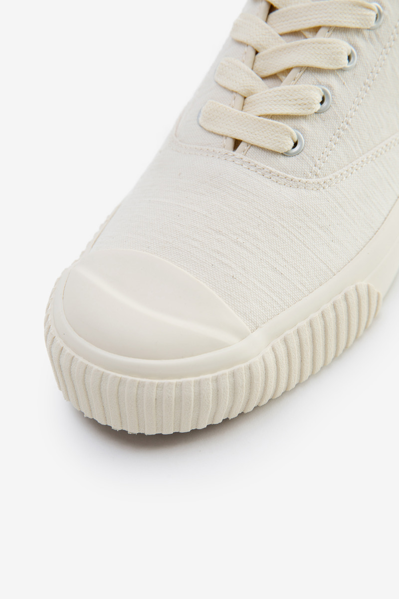 Japanese U.S. Army Duck High Top Deck Shoes(natural white)-3