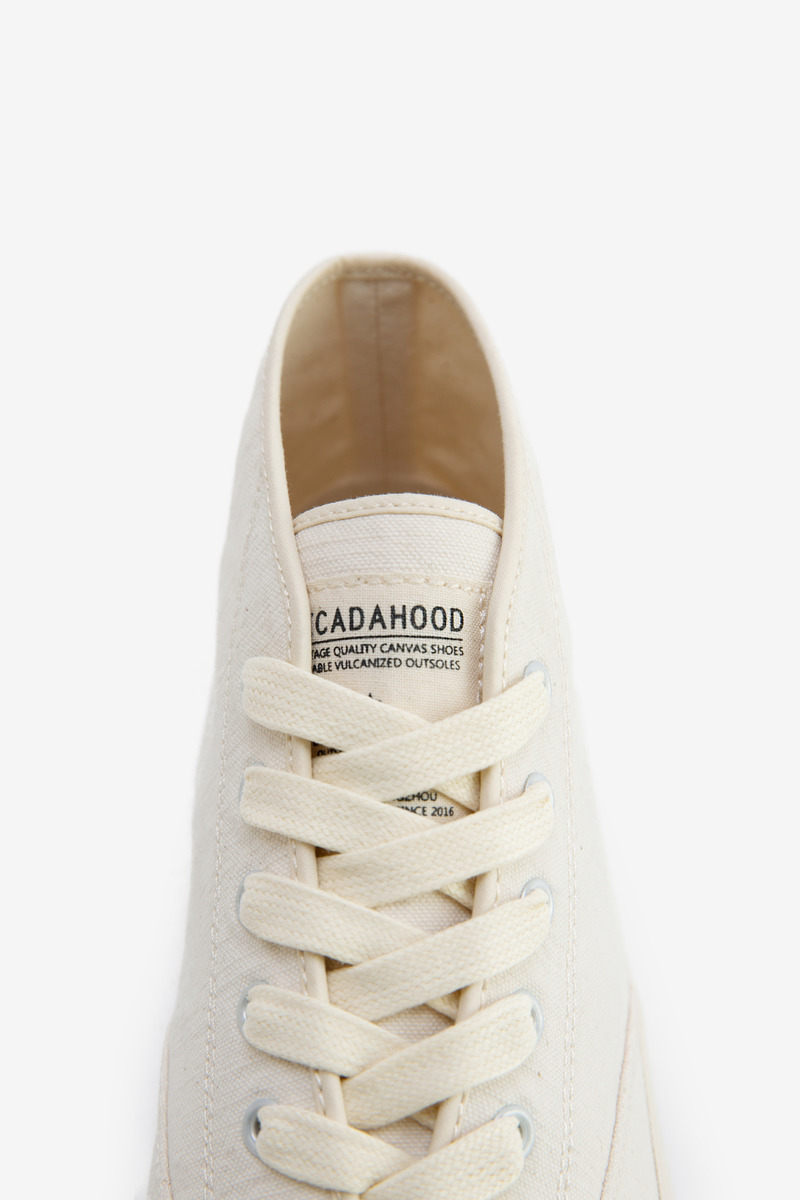 Japanese U.S. Army Duck High Top Deck Shoes(natural white)-4