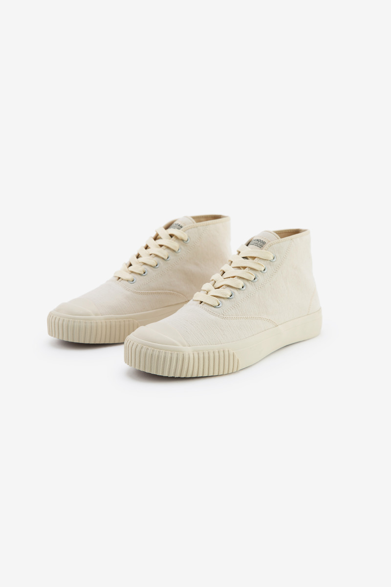 Japanese U.S. Army Duck High Top Deck Shoes(natural white)-5