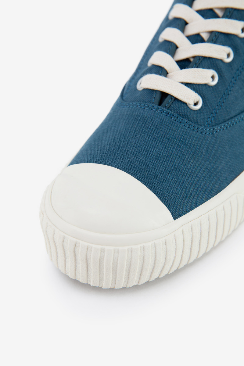 Japanese U.S. Army Duck High Top Deck Shoes(ocean blue)-2