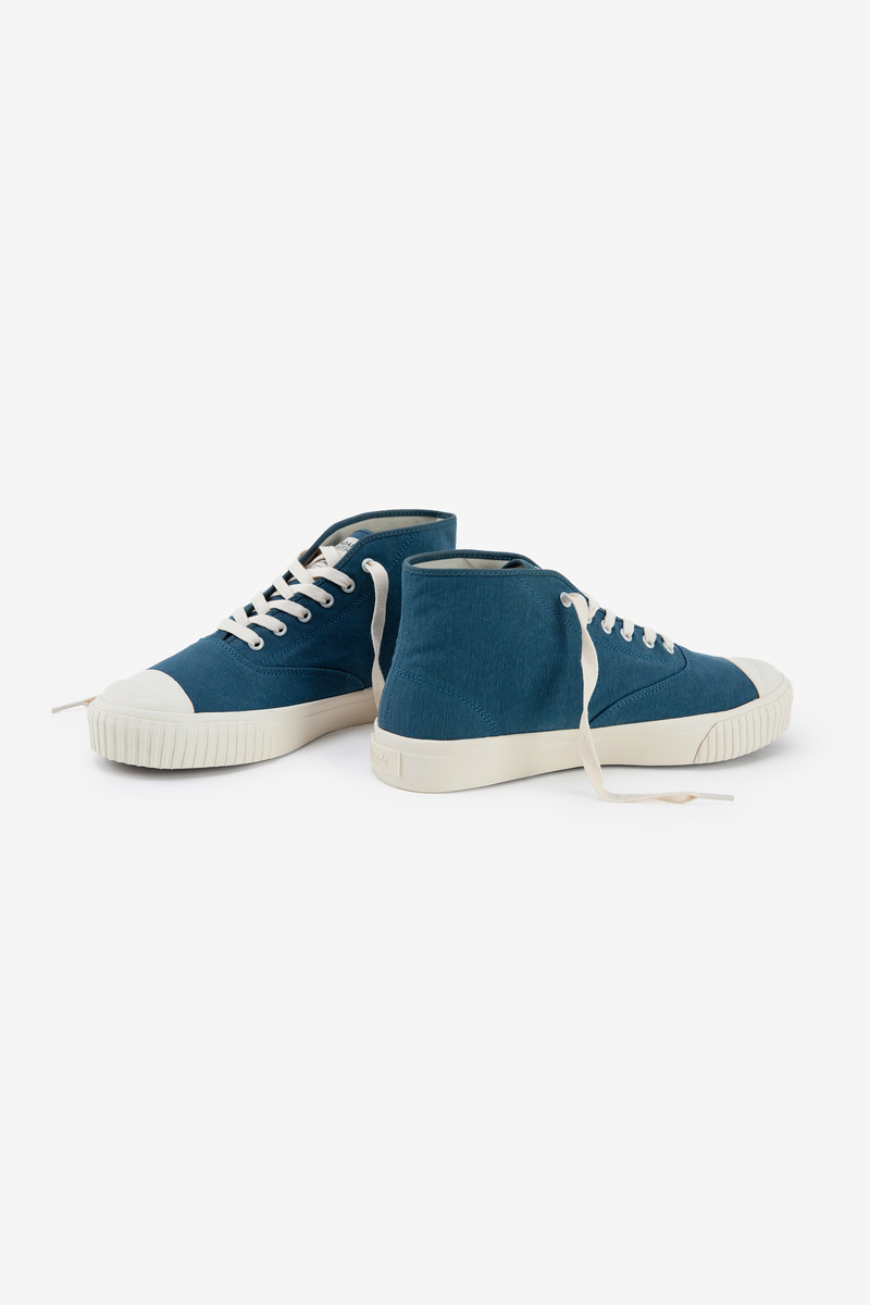 Japanese U.S. Army Duck High Top Deck Shoes(ocean blue)-5