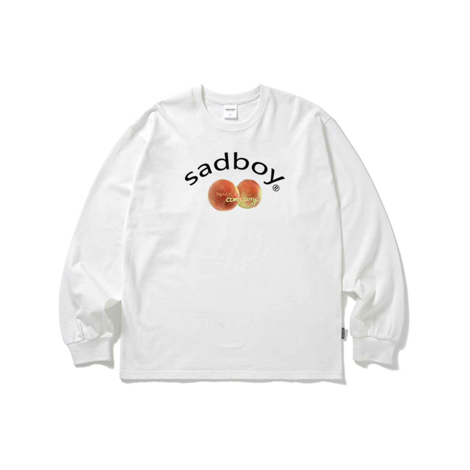 SadBoy 2020秋季新款个性桃子印花可爱潮外贸出口纯棉长袖男女T恤-5