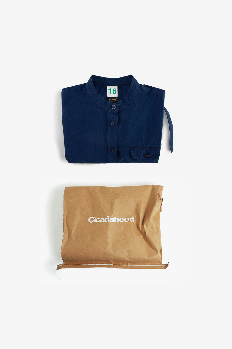 Indigo dyed cotton Workwear Jumpsuit-5