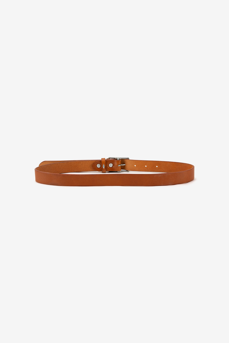 Italian waxed leather Belt (light brown)-2