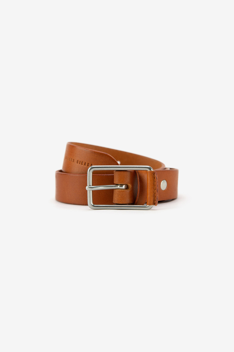 Italian waxed leather Belt (light brown)-5