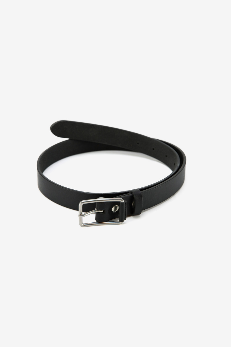Italian waxed leather Belt (black)-2
