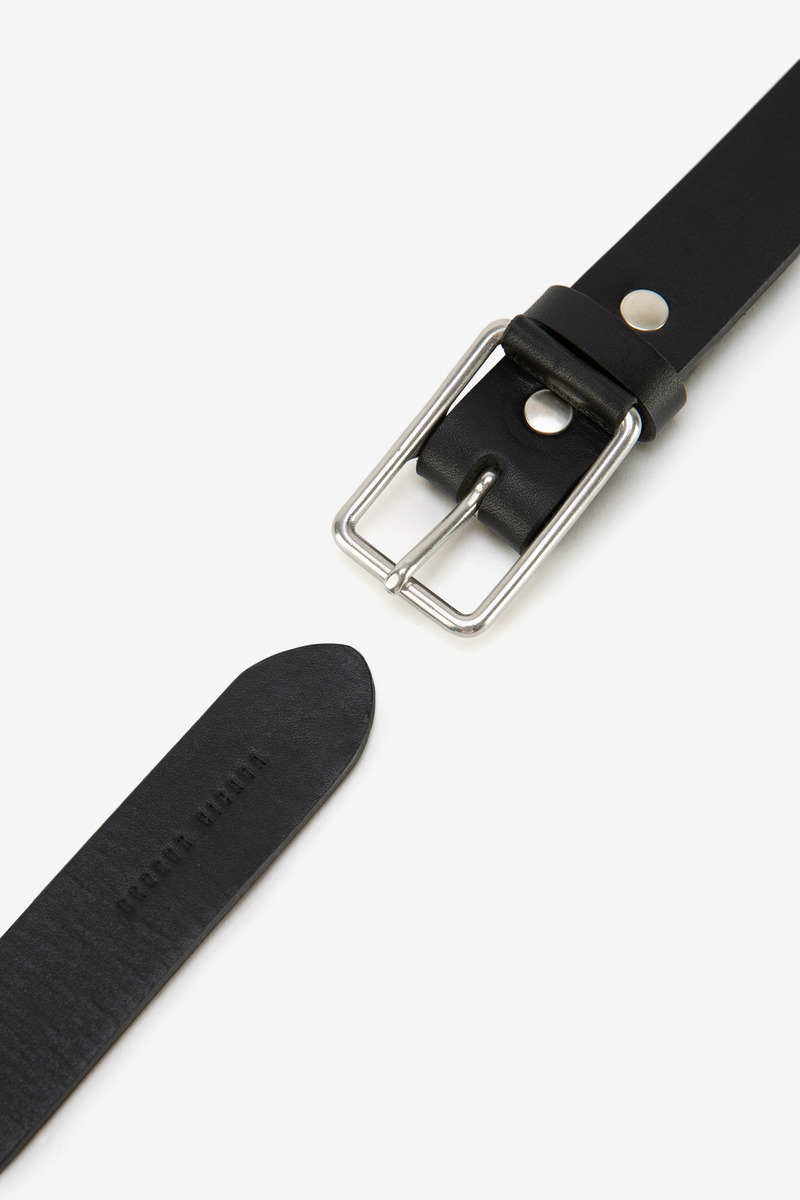 Italian waxed leather Belt (black)-4