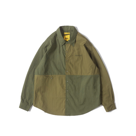 RETURE-TYPE SPLICE L-S SHIRT-2