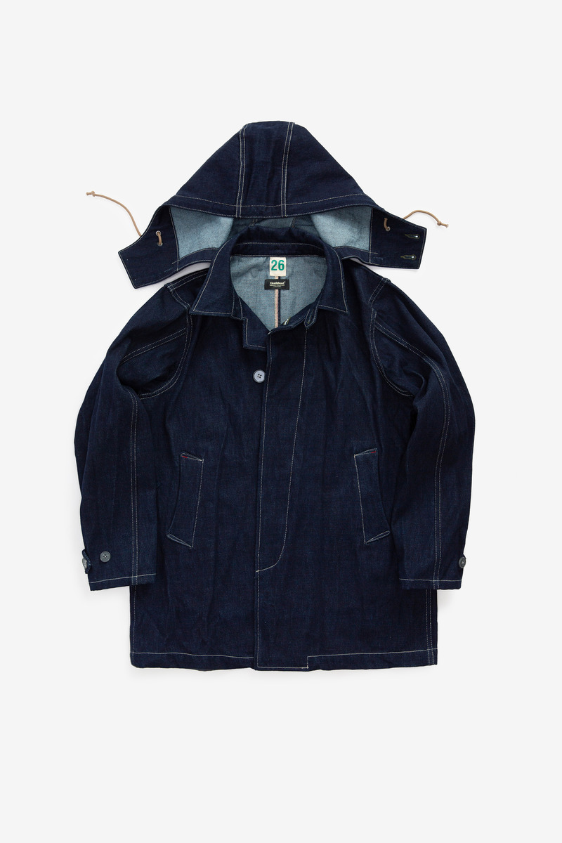 U.S. Navy Raw Denim Bal Collar Coat, unisex