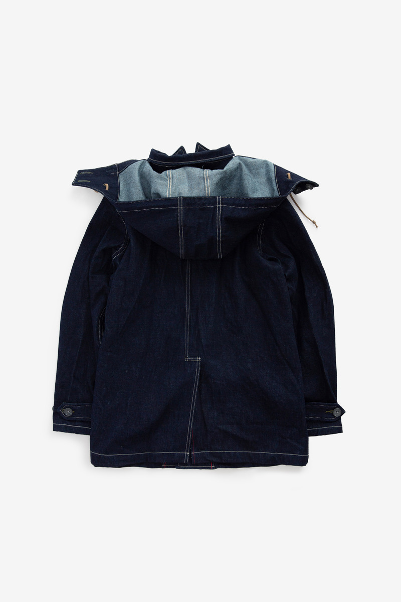U.S. Navy Raw Denim Bal Collar Coat, unisex-2