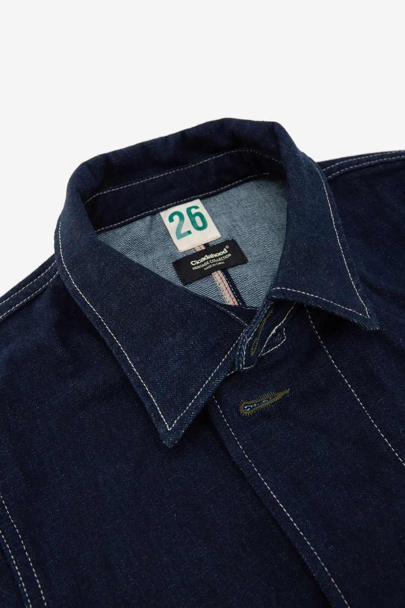U.S. Navy Raw Denim Bal Collar Coat, unisex-3