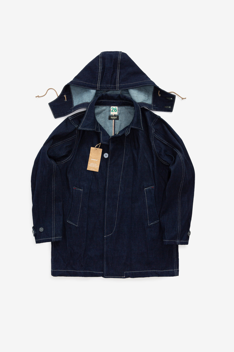 U.S. Navy Raw Denim Bal Collar Coat, unisex-5