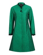 花瓶扣饰提花大衣