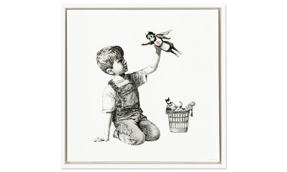 Banksy 画作《Game Changer》以创纪录的价格拍出