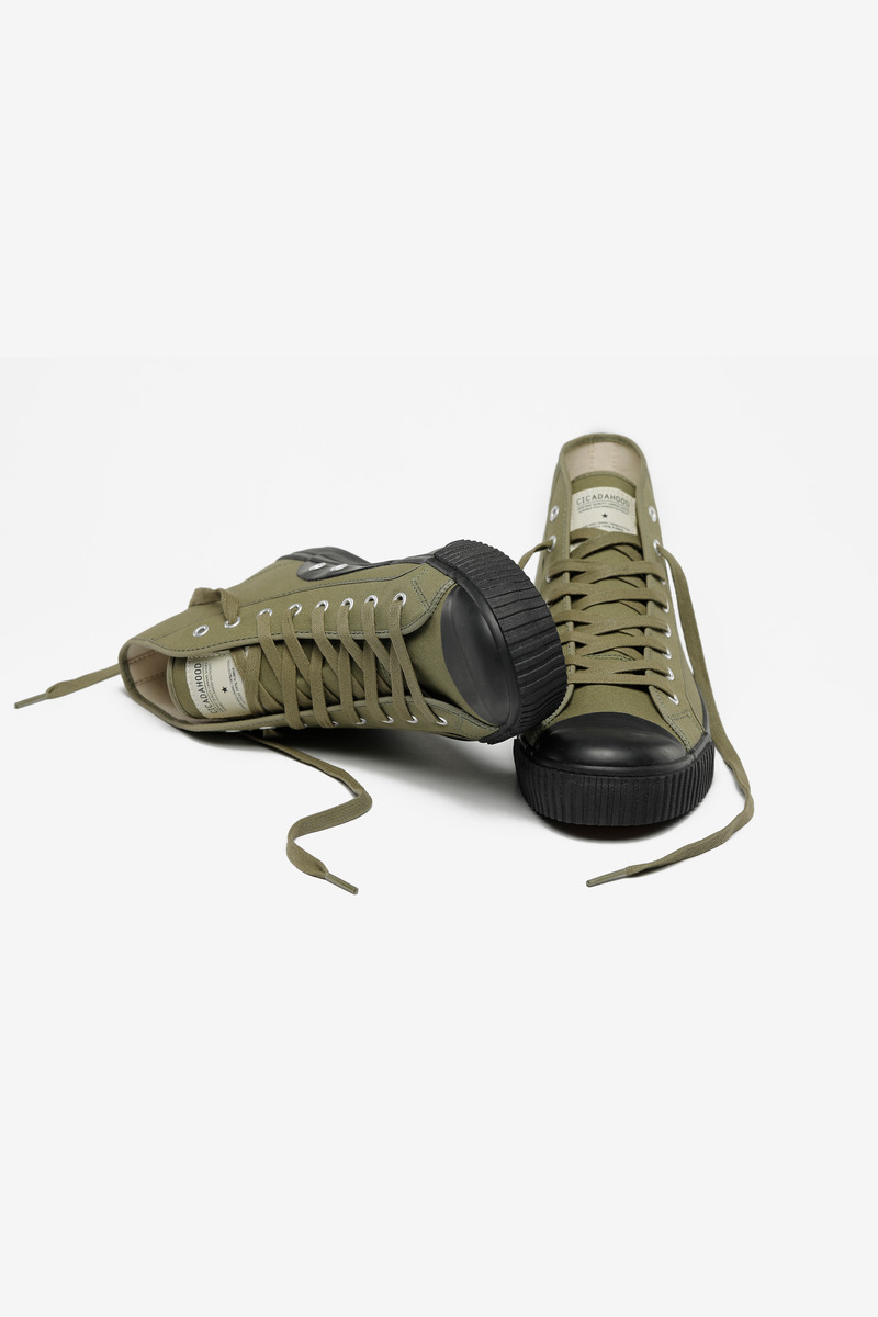Okayama Canvas High-top Vuleanized Shoes-4