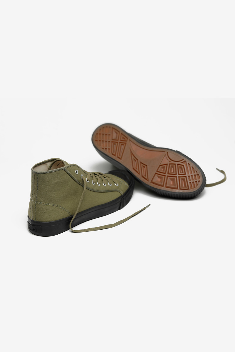 Okayama Canvas High-top Vuleanized Shoes-5
