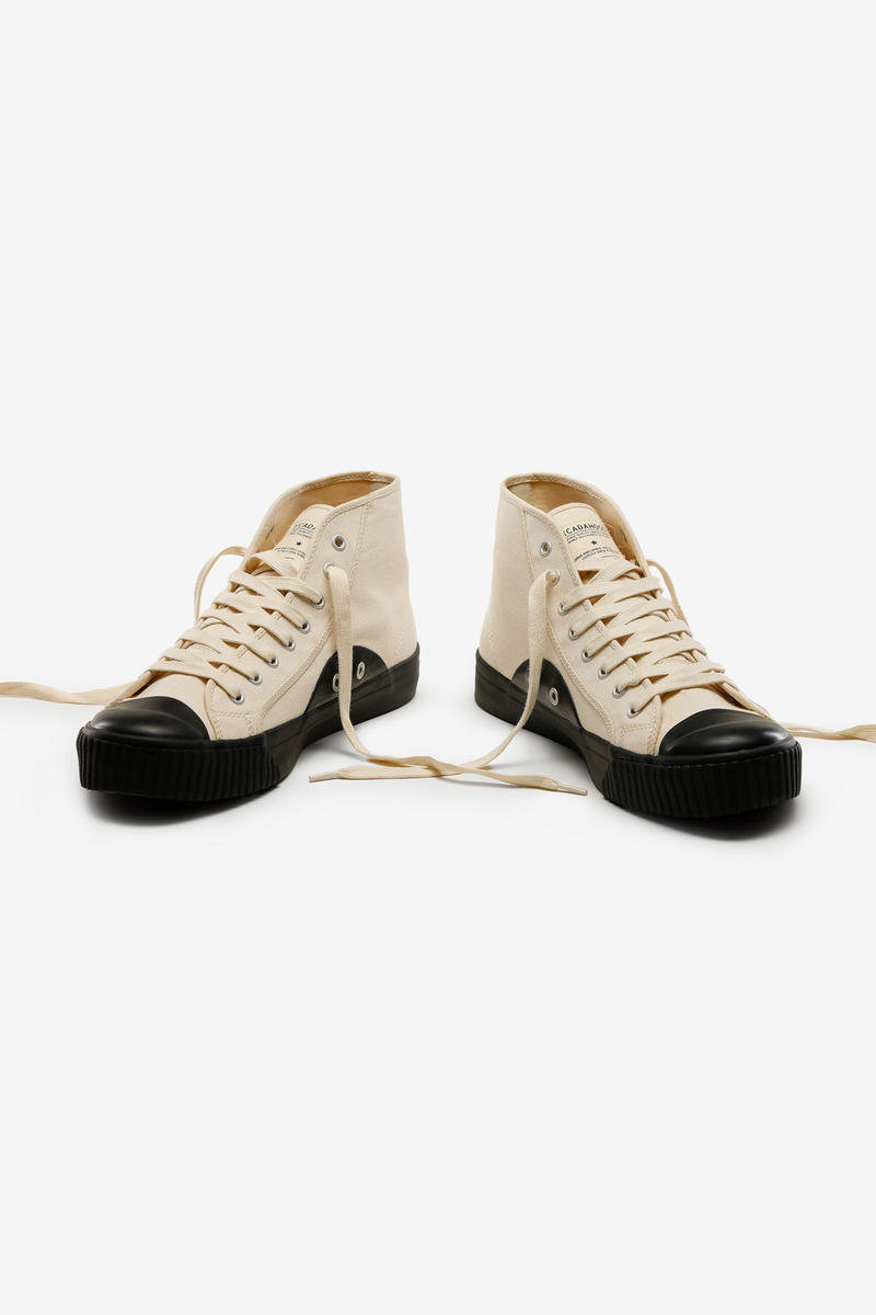 Okayama Canvas High-top Vuleanized Shoes-5