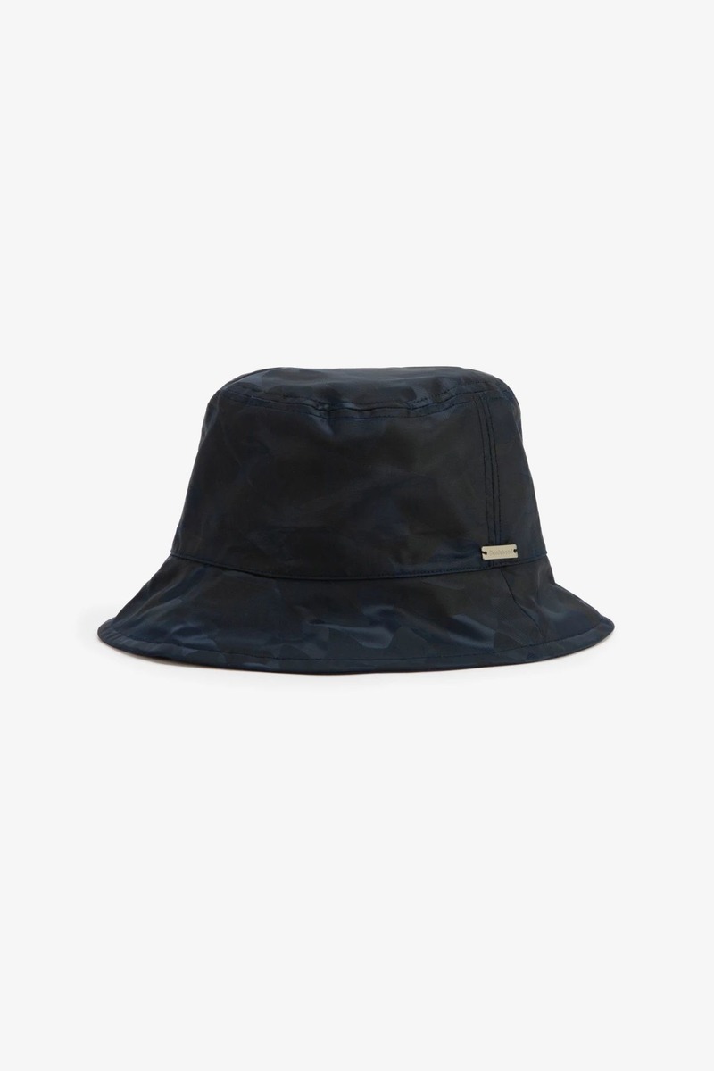 Geometric camo double-sided bucket hat, unisex(navy)