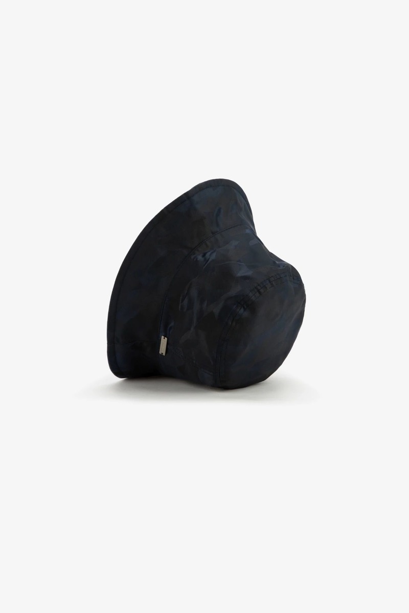 Geometric camo double-sided bucket hat, unisex(navy)-5