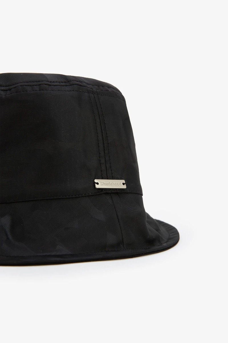 Geometric camo double-sided bucket hat, unisex(black)-2