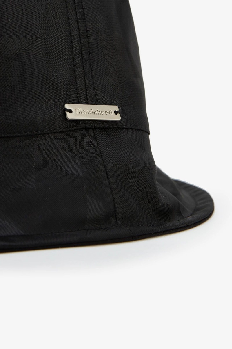 Geometric camo double-sided bucket hat, unisex(black)-4