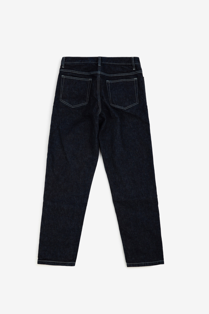 13.5OZ Kojima Raw Denim Normcore Loose Tapered Fit Jeans, Unisex-2
