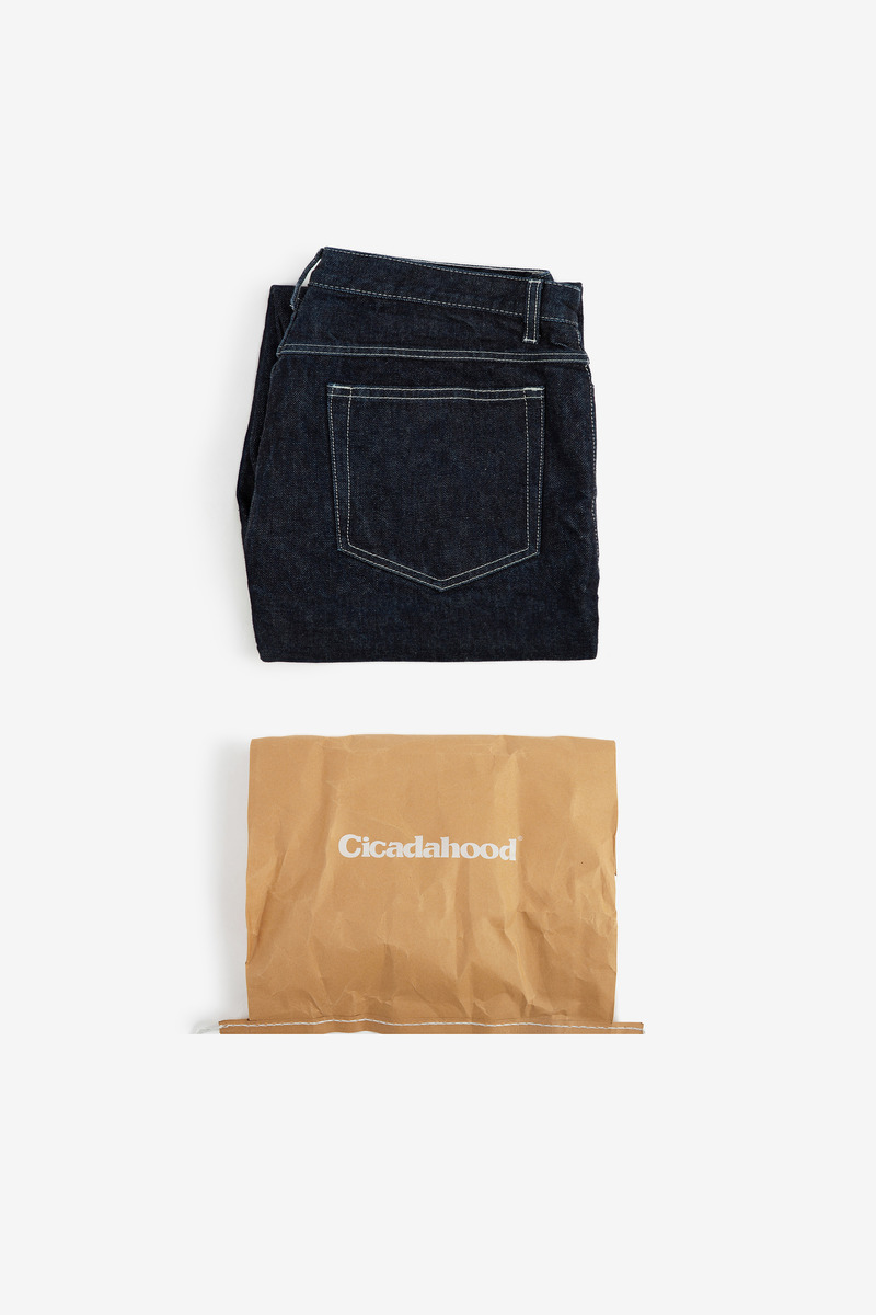 13.5OZ Kojima Raw Denim Normcore Loose Tapered Fit Jeans, Unisex-5