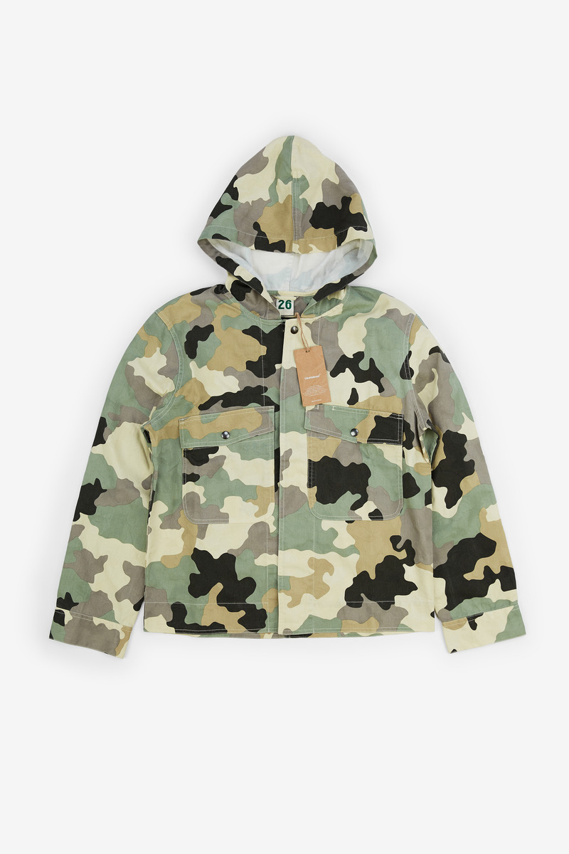 French Woodland Camo Military loose hooded jacket, Unisex-2