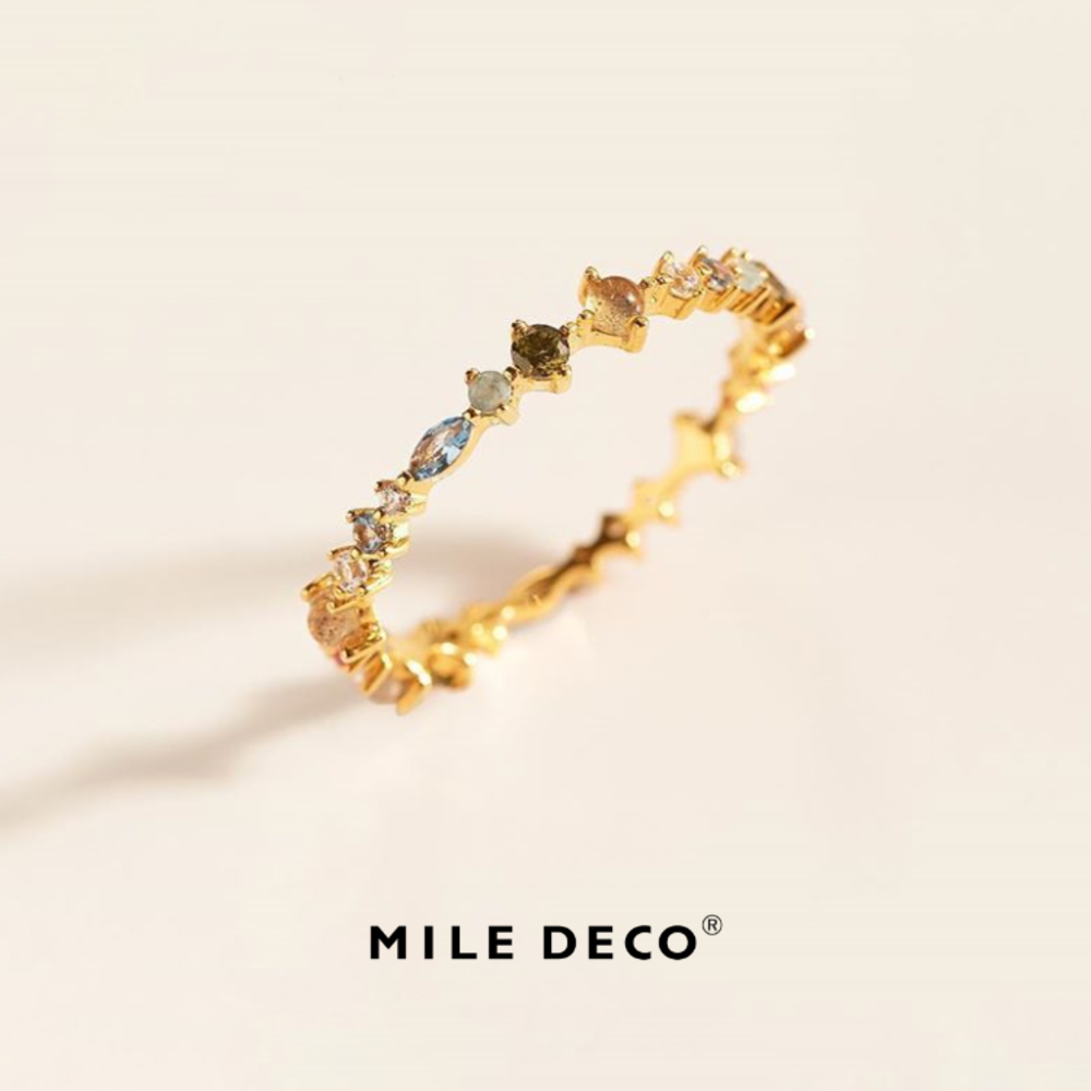 西班牙进口PD Paola Papillon七彩宝石戒指镀金925银女神情侣礼物