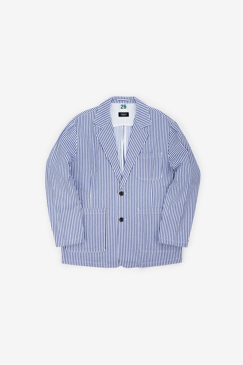 IVY Seersucker Striped Blazer Jacket, Unisex-2