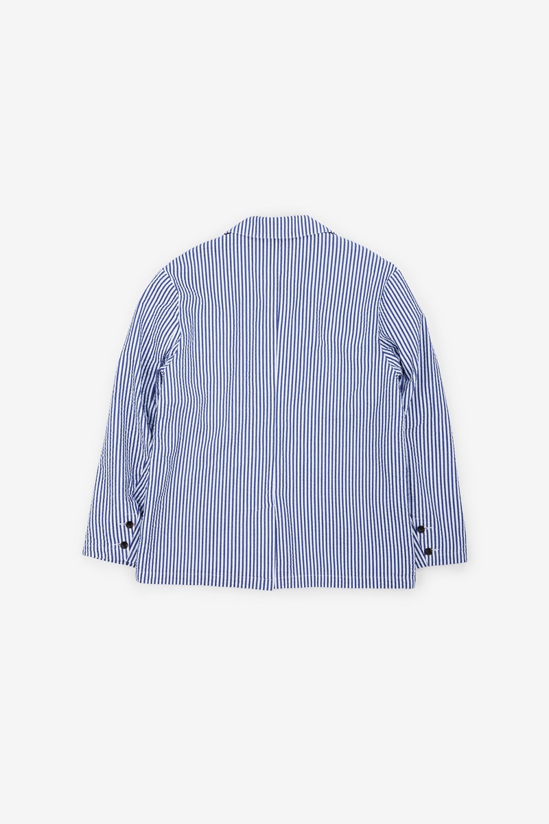 IVY Seersucker Striped Blazer Jacket, Unisex-4