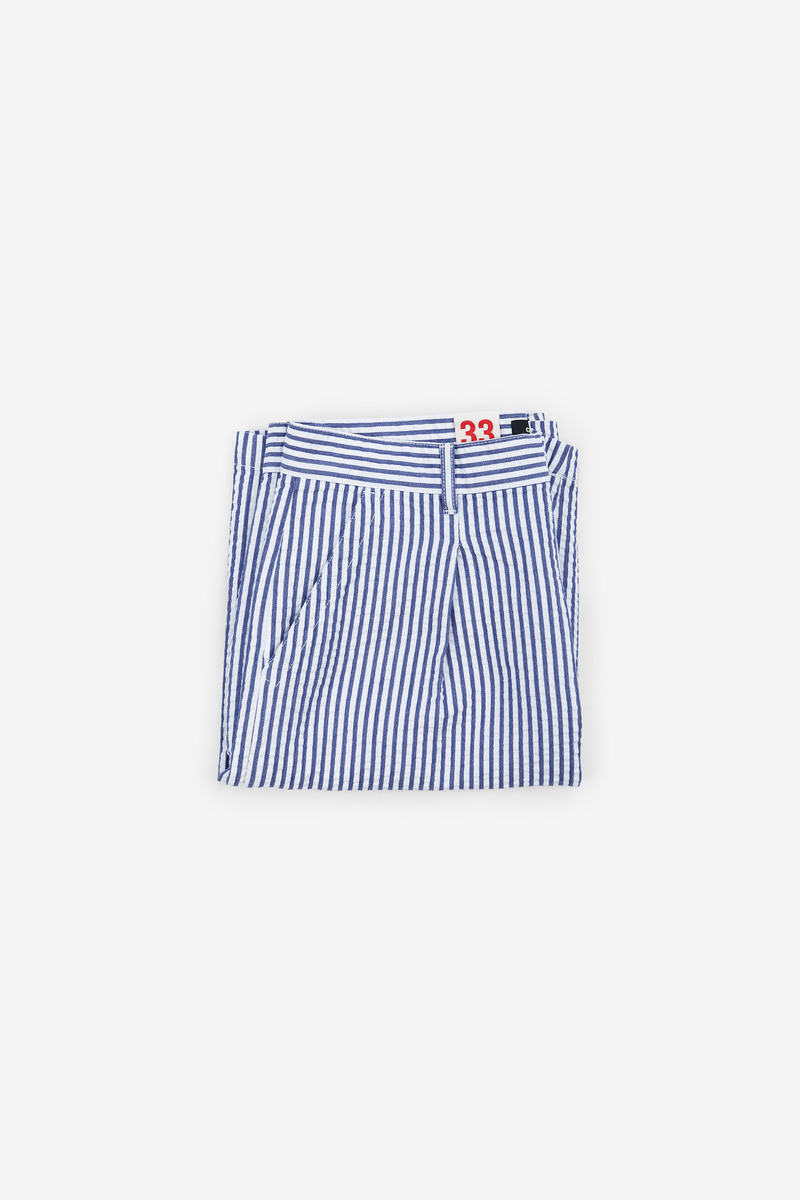 IVY Seersucker Striped Bermuda Shorts, Unisex-4
