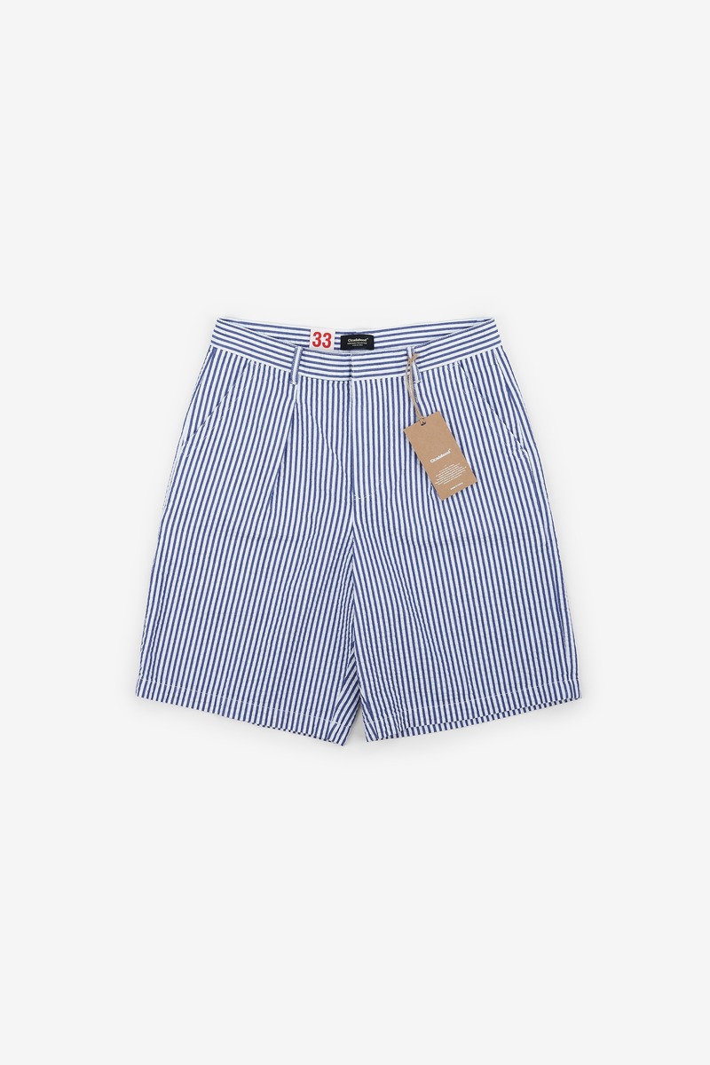 IVY Seersucker Striped Bermuda Shorts, Unisex-6