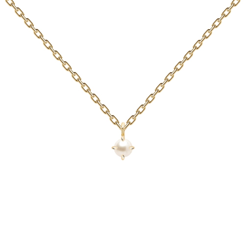 西班牙PD PAOLA原装进口 SOLITARY PEARL珍珠项链经典轻奢18k镀金