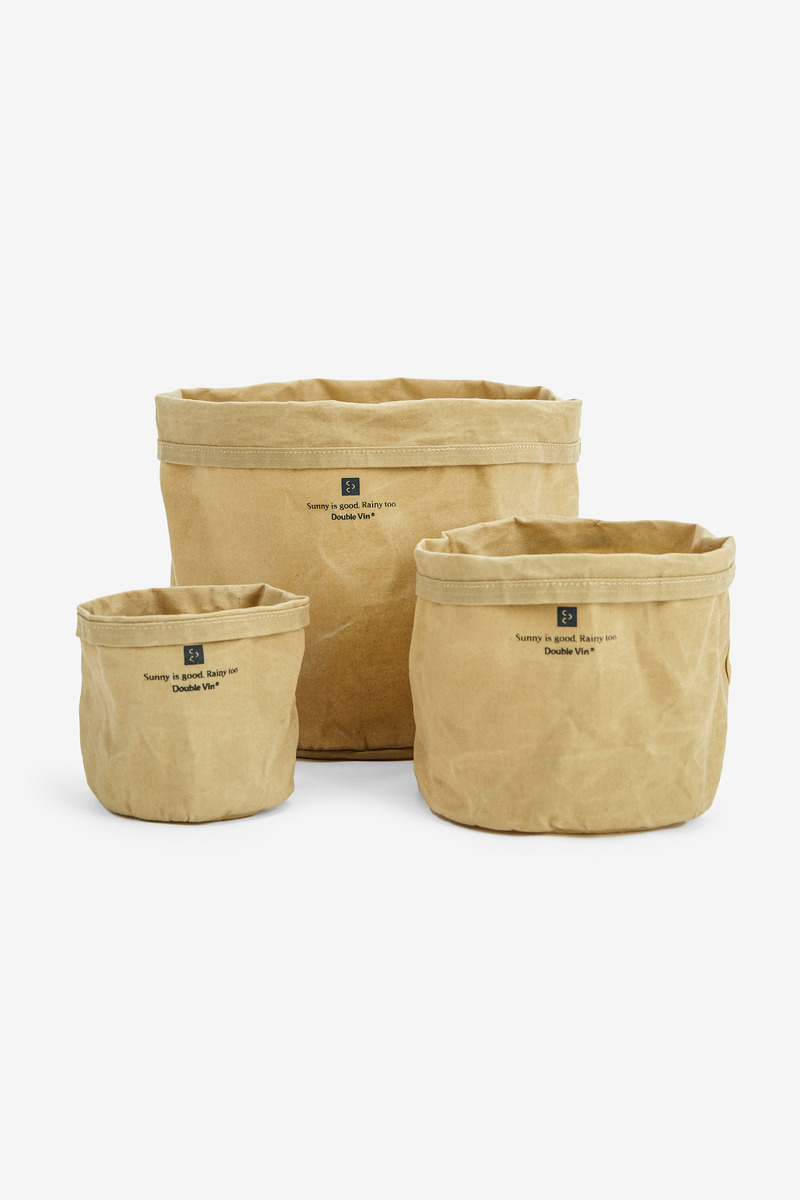 Okayama Waxed Canvas Outdoor Waterproof Flowerpot Bagging, Storage Bag/Khaki-2