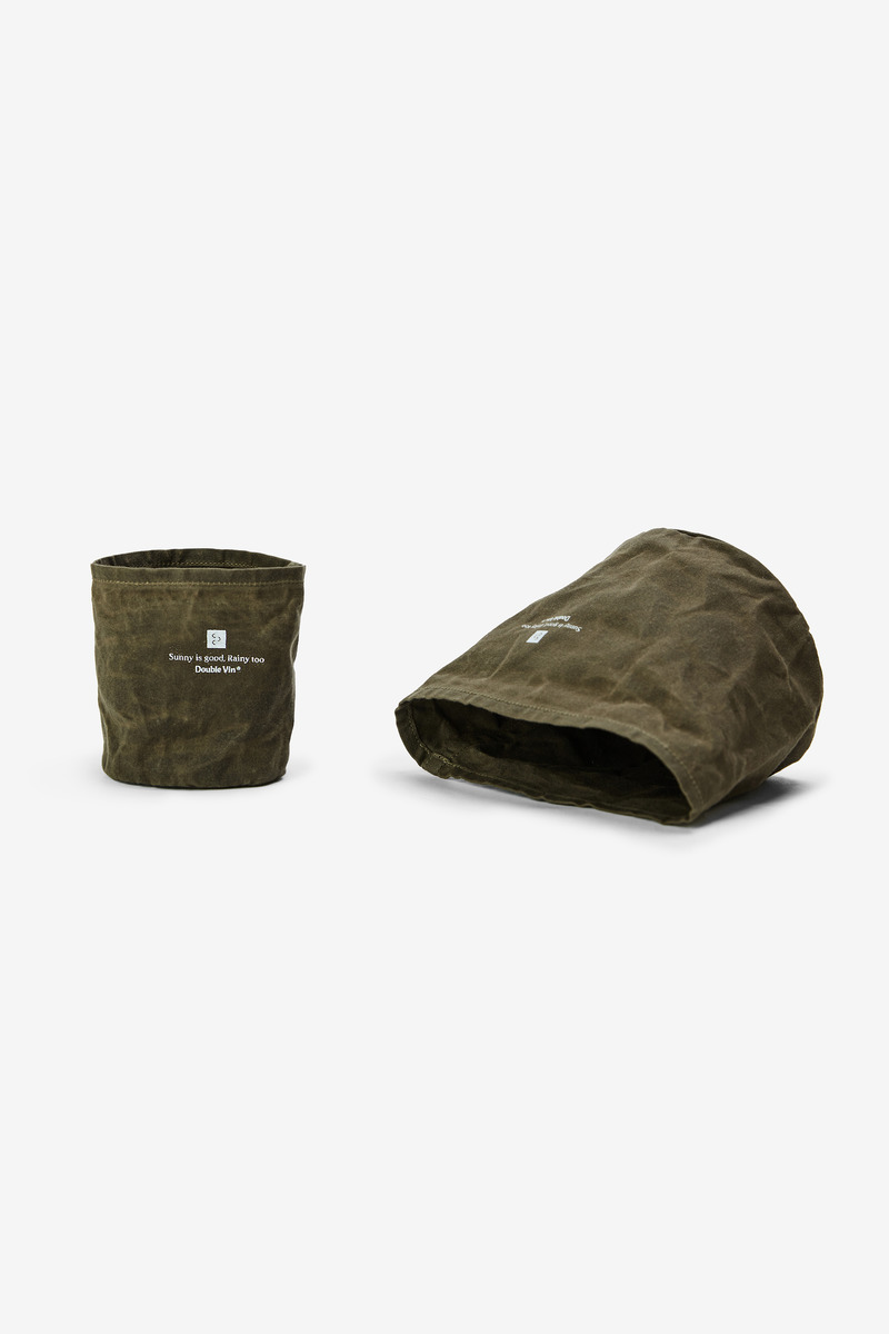 Okayama Waxed Canvas Outdoor Waterproof Flowerpot Bagging, Storage Bag/Olive green-4