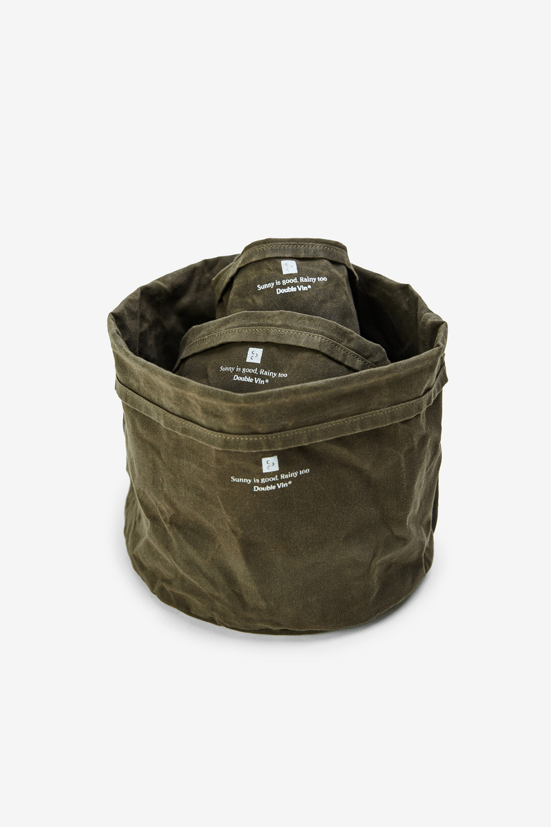 Okayama Waxed Canvas Outdoor Waterproof Flowerpot Bagging, Storage Bag/Olive green-5