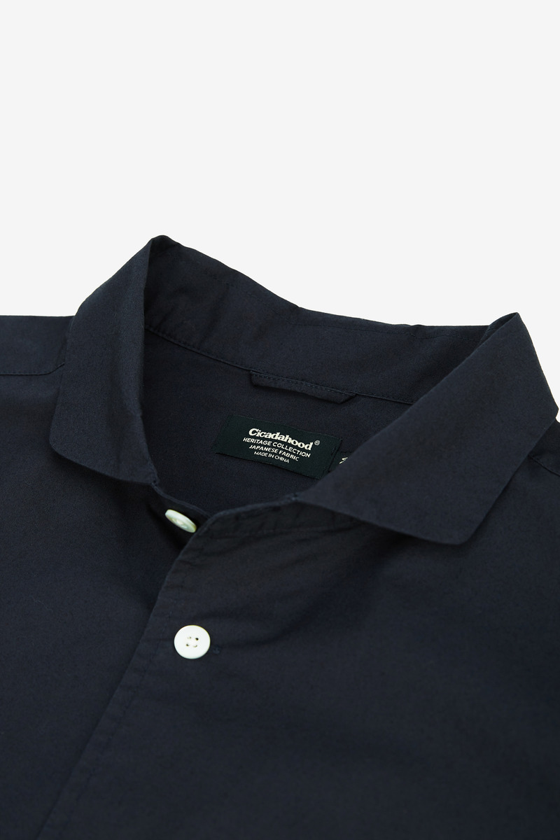 Japanese Cotton Typewriter Cloth Cutaway Collar Jacket, Unisex-2