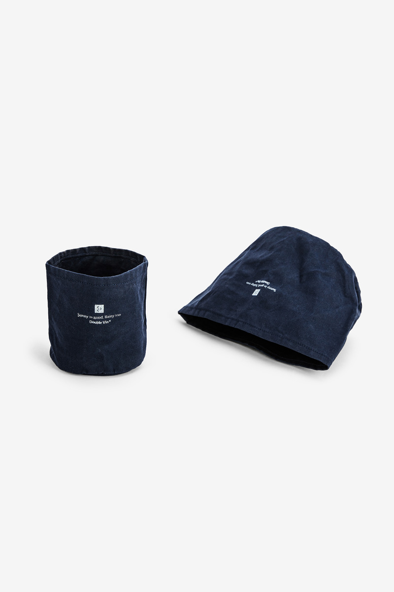 Okayama Waxed Canvas Outdoor Waterproof Flowerpot Bagging, Storage Bag/Navy blue-5