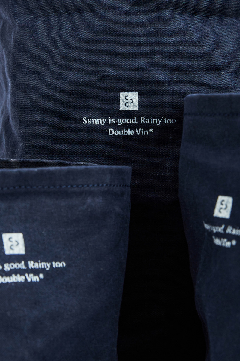 Okayama Waxed Canvas Outdoor Waterproof Flowerpot Bagging, Storage Bag/Navy blue-3