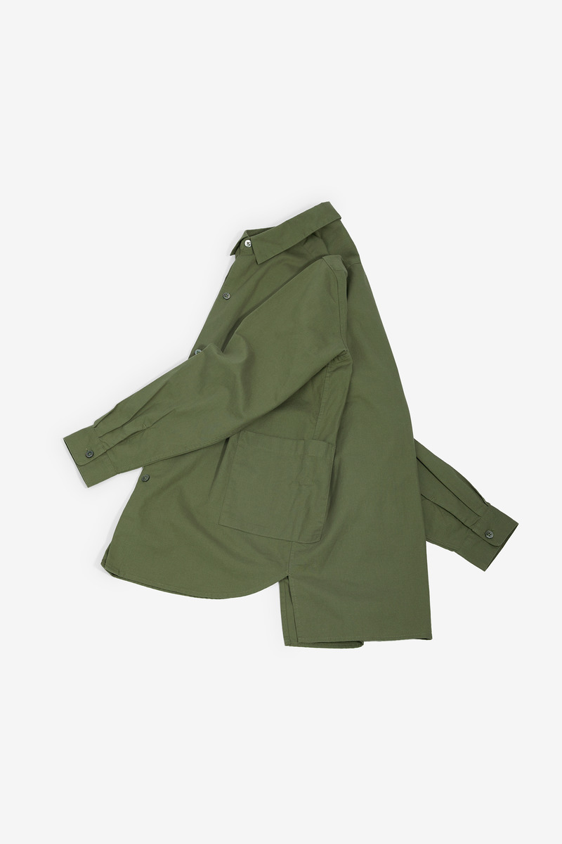 Japanese Cotton Poplin Anti-sweat Double Pocket shirt, Unisex-2