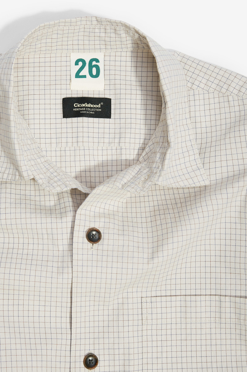 Waxed Cotton Graph-check Shirt, Men-2