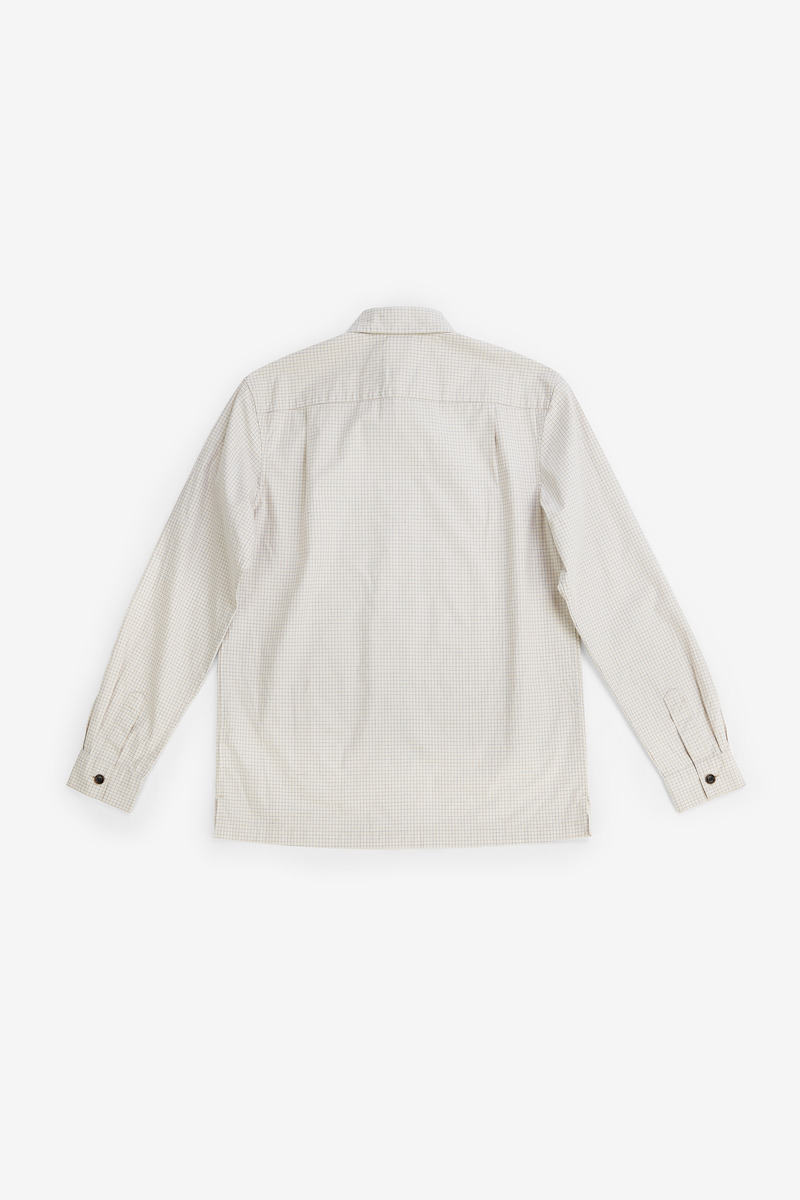 Waxed Cotton Graph-check Shirt, Men-5