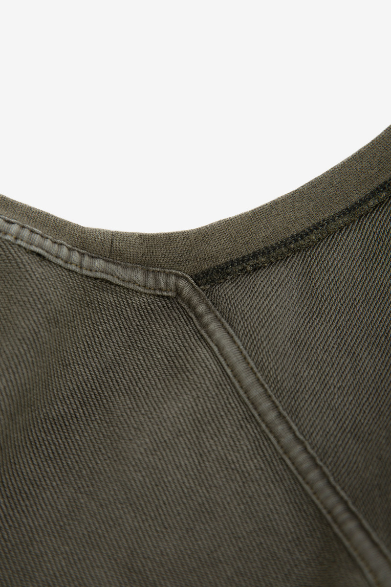 Heritage 3/4 Sleeve Moss Green Sweatshirt, Unisex-4