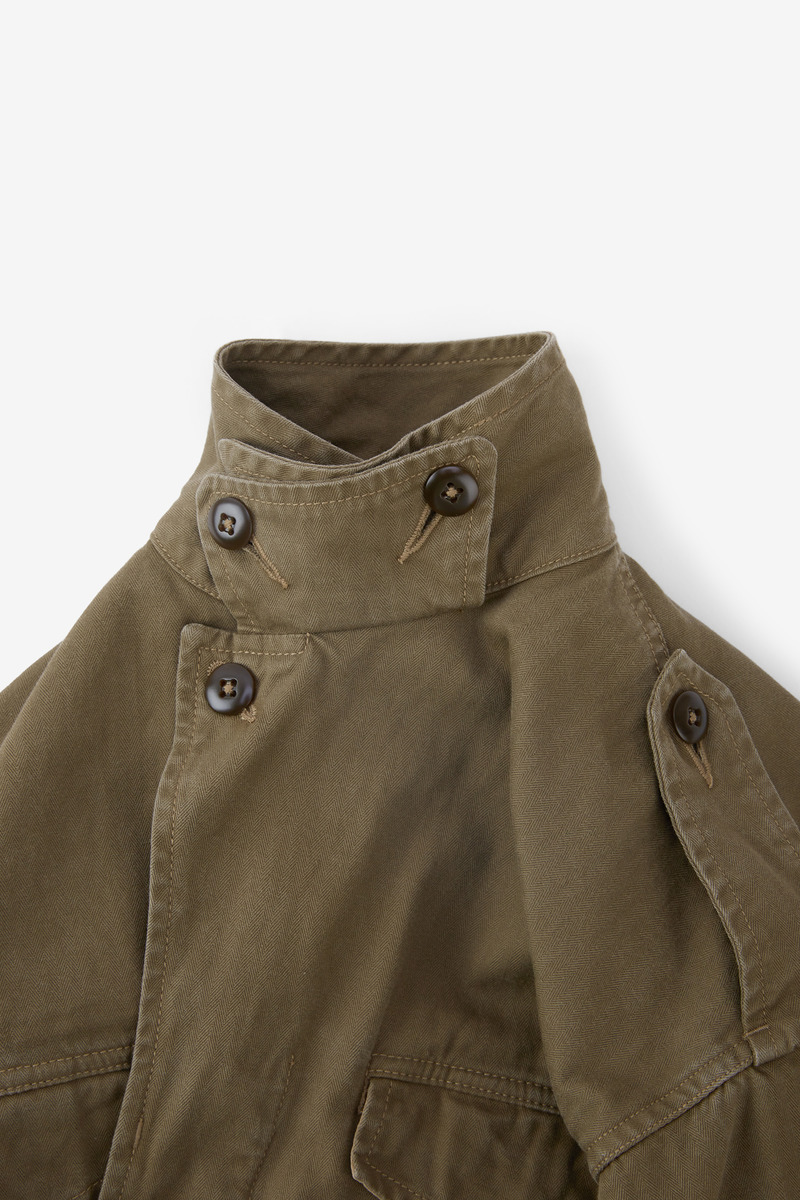 Japanese Herringbone Twill French Army M-47 Field Jacket,Unisex-2