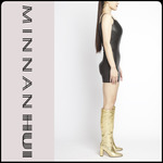 MINNANHUI AW21皮革连衣裙