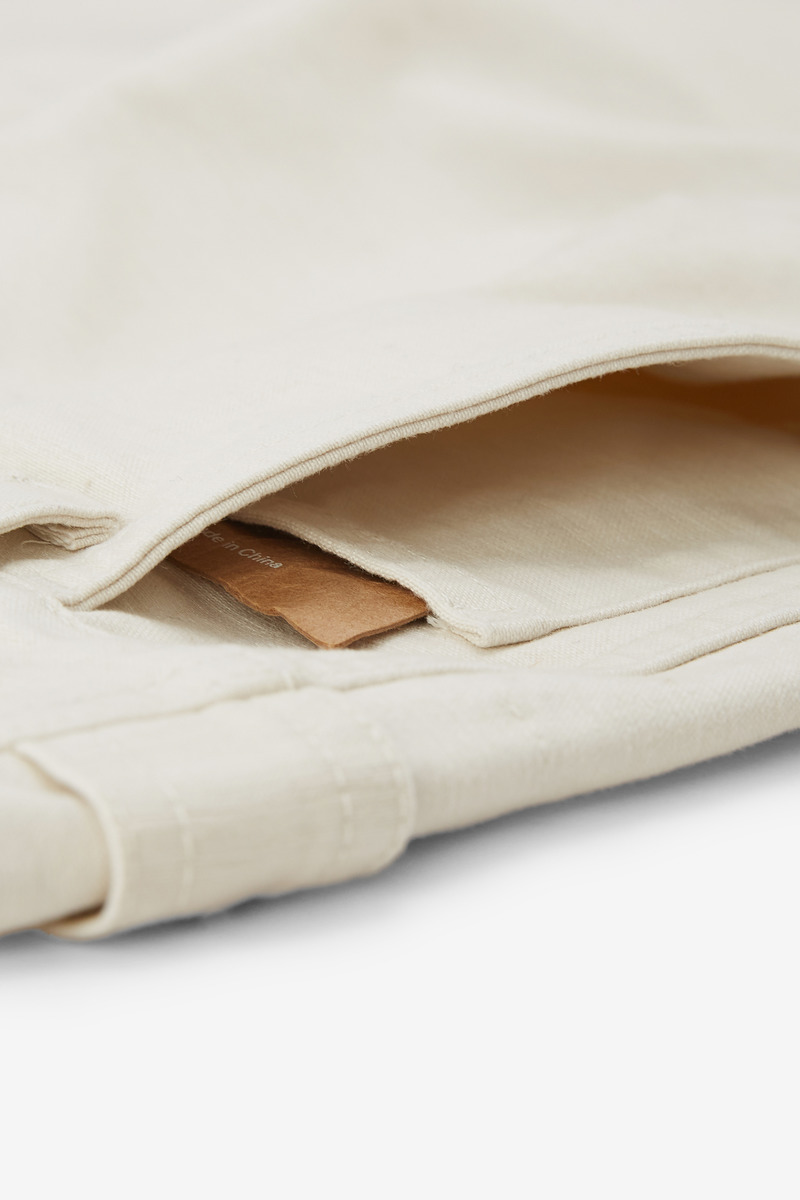 French Cotton Sateen Cuffed Work Trousers, Unisex-3