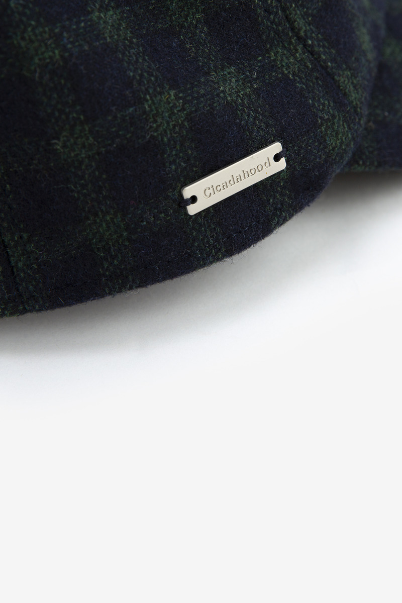Heritage Ivy Wool Blend Plaid Baseball Cap, unisex(Green plaid)-2