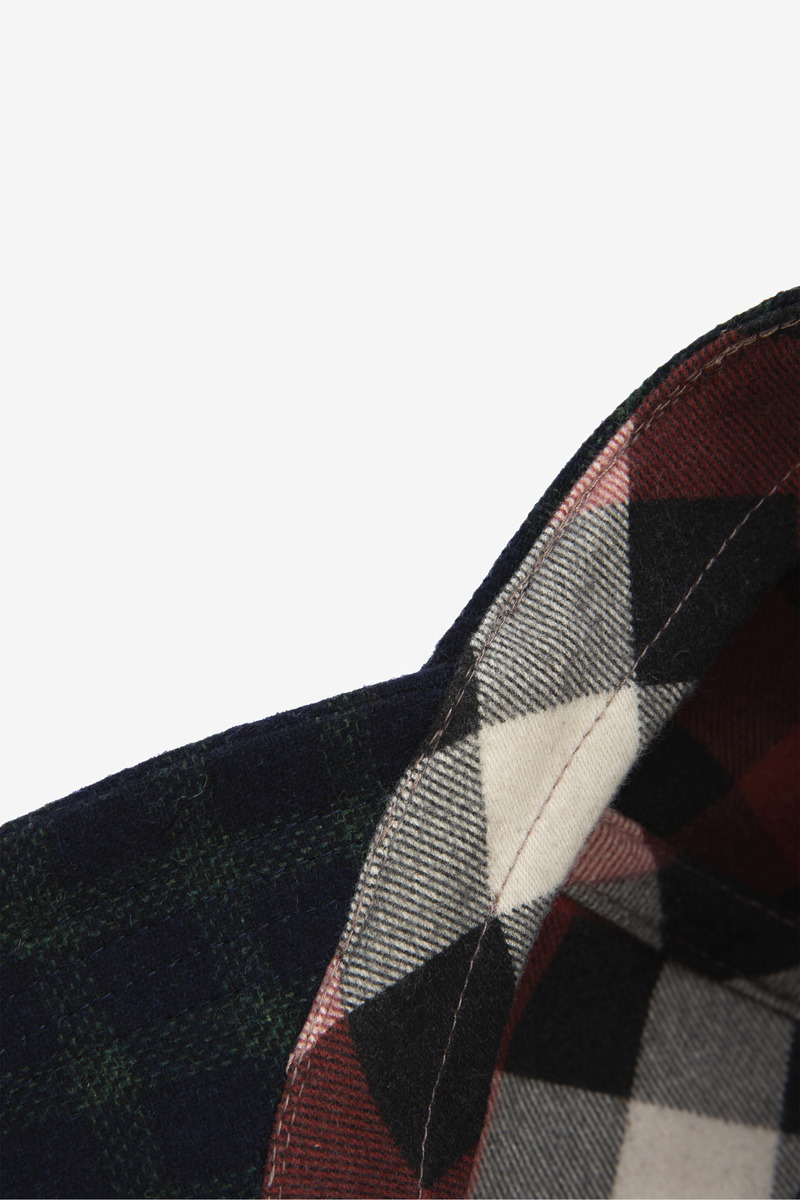 Heritage Ivy Wool Blend Plaid Baseball Cap, unisex(Green plaid)-3